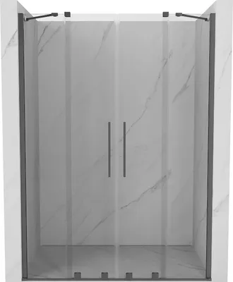 Immagine prodotto di Mexen Velar Duo porte doccia scorrevoli 160 cm, trasparente, gun metal - 871-160-000-02-95