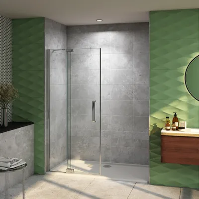 Produktbild von 80x195cm 90°Falttür+Drehtür NANO Glas Eckeinstieg Duschabtrennung Duschtür Duschkabine