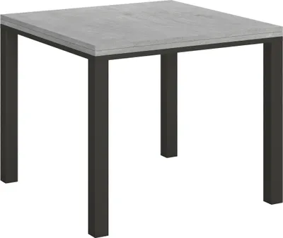Produktbild von Ausklappbarer Tisch 90x90/180 cm Everyday Libra Cement Anthrazitrahmen