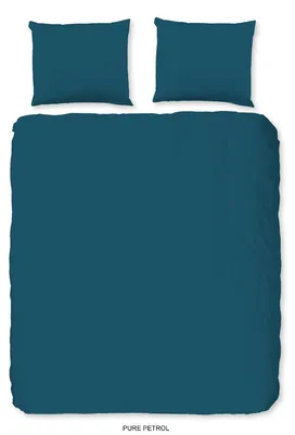 Imagen del producto de Juego de sábanas "Uni" – Color petróleo – (200x200/220 cm) – Microfibra