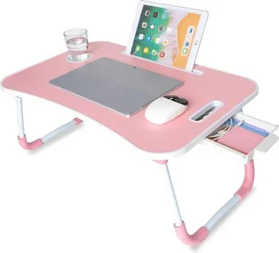 Immagine prodotto di Scrivania da letto - Supporto multifunzionale per laptop e computer con supporto per libri - Ideale per l'uso domestico