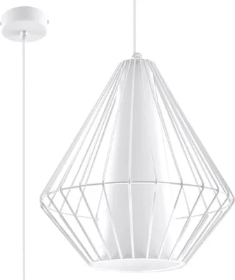 Produktbild von Hängeleuchte DEMI weiß 1xE27 15W Stahl/PVC 130x28x28cm Sollux Lighting