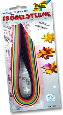 Produktbild von Folia | Paper strips for star making 130g/m2 35x1cm x100