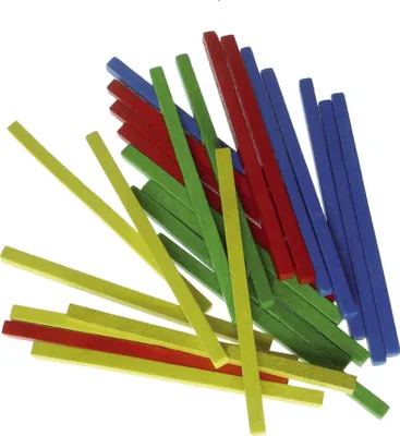 Produktbild von Lernfix Zählstäbchen, 20 Vierkantstäbchen aus Buchenholz, bunt