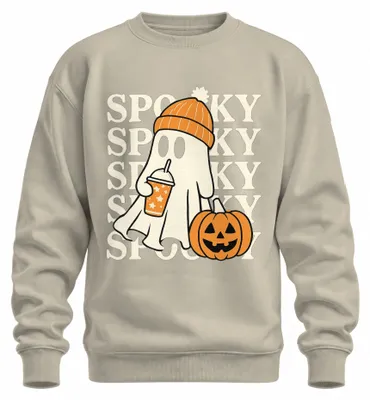 Immagine prodotto di Halloween Spooky Ghost Pumpkin Beanie Autunno Cute Retro Unisex Felpa Pullover, Natura, XXL
