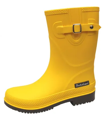 Produktbild von Bockstiegel Damen Gummistiefel Regenstiefel Lotte-K – Kurzstiefel Gummistiefel für Frauen mit Zierschnalle in Gelb Größe 43
