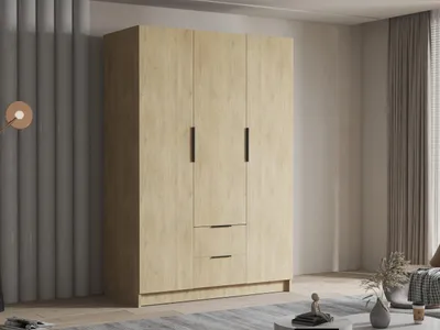 Obrázek produktu pro Vysoká šatní skříň 150 cm MARILA - dub cremona / černá