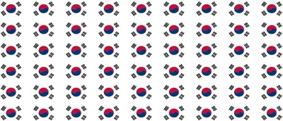 Produktbild von Mini Aufkleber Set - Pack glatt - 20x12mm - selbstklebender Sticker - Südkorea - Flagge / Banner / Standarte fürs Auto, Büro, zu Hause und die Schule - 54 Stück