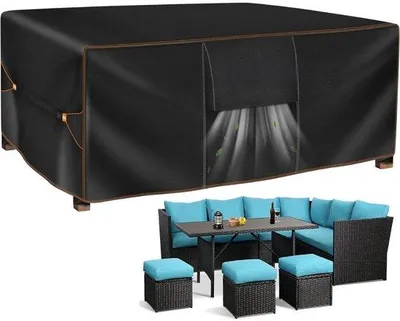 Productafbeelding van Famanu tuinmeubelbeschermhoes - 240 x 140 x 90 cm, waterdicht, scheurbestendig, UV-bestendig
