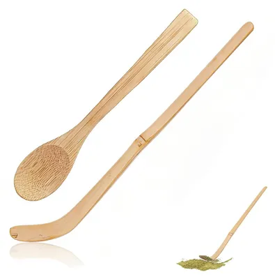 Produktbild von Matcha Zubehör Set - Mit Matcha Löffel und Chashaku aus Bambus - Für die japanische Teezeremonie - 2-teilig