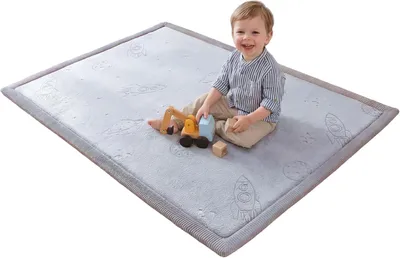 Immagine prodotto di Tappetino per bambini in velluto corallo, 170 x 120 x 2,5 cm, antiscivolo, per bambini