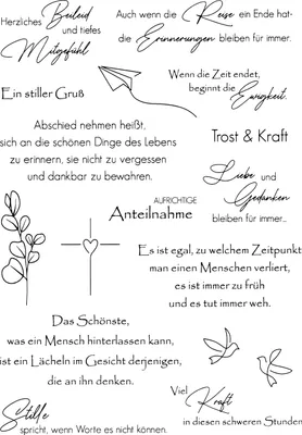 Produktbild von VBS Silikonstempel "Kondolenz"
