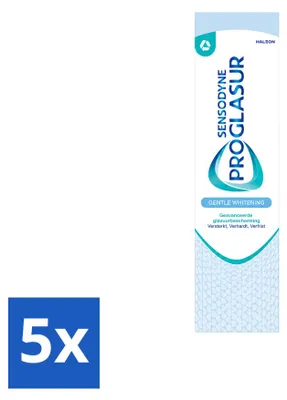 Productafbeelding van 5 x Sensodyne Proglasur Whitening tandpasta - 75 ml - Voordeelverpakking - 5 stuks