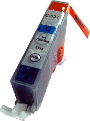 Image de Cartouche d'imprimante compatible avec Canon CLI-521 Cyan pour Pixma IP3600, IP4600, IP4600 X, IP4700, MP540, MP550, MP560, MP620, MP630, MP640, MP640 R, MP980, MP990, MX860, MX870