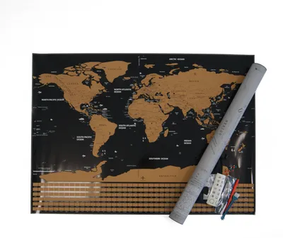 Produktbild von Weltkarte Rubbelposter - 84 x 59,4 cm - Weltkarte zum Rubbeln XL