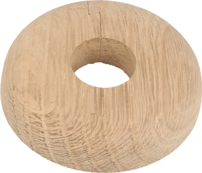Produktbild von STEDO Echtholz-Einzelrosette - Eiche Roh - Loch: 15 mm x Aussen: 50 mm