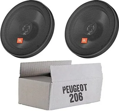 Produktbild von JBL STAGE2 624 | 2-Wege | 16,5cm Koax Lautsprecher - Einbauset passend für Peugeot 206 - justSOUND