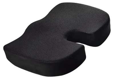 Produktbild von Sitzkissen aus Memory-Schaum zur Druckentlastung des Steißbeins.