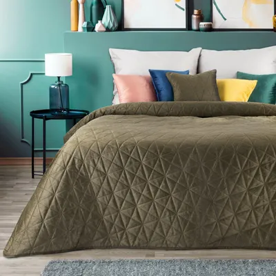 Zdjęcie produktu dla Narzuta Luiz 3 brązowa 200x220 cm hot press welur pikowana