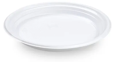 Produktbild von 100x Mehrweg Menüteller rund Ø 22 cm H 2,6 cm Mikrowellentauglich weiß