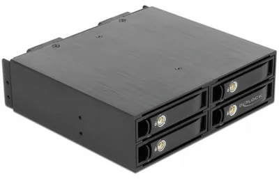 Produktbild von DeLOCK 5.25″ Wechselrahmen für 4 x 2.5″ U.2 NVMe SSD, Einbaurahmen