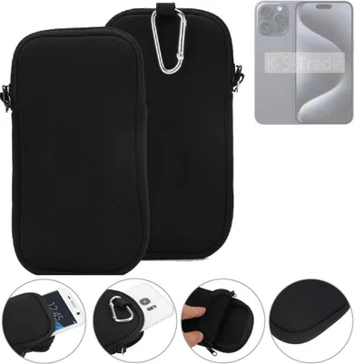 Produktbild von K-S-Trade Neopren-Hülle Handyhülle kompatibel mit Apple iPhone Pro Max Schutzhülle Neoprenhülle Sleeve Schutz-Hülle Gürtel Tasche Case Holster