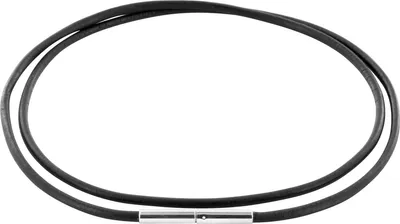 Produktbild von Auroris Echtleder Kette 2 mm schwarz mit Tunnel-Drehverschluss aus Edelstahl Länge wählbar, Länge: 45 cm