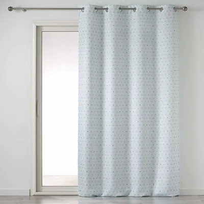 Produktbild von Ösenvorhang, 140 x 260 cm, Polyester, Bedruckt, Blau