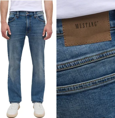Produktbild von MUSTANG, Herren Jeanshosen, Straight fit, TRAMPER STRAIGHT, W38 L30, Blau, Jeans, baggyjeans, buggy