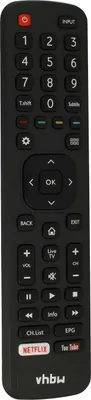 Produktbild von vhbw Fernbedienung kompatibel mit Hisense 32K3110W, 40K3110PW, 55K321UW, 50K3110PW, 50K321UW, 40K321UW Fernseher, TV - Ersatzfernbedienung