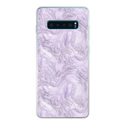 Produktbild von MuchoWow® Handyhülle Schutzhülle Hülle für Samsung Galaxy S10 Plus Marmor - Silber - Muster Silikon Softcase Handy Hülle - Schutzhülle