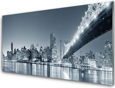 Produktbild von Acrylglasbilder 100x50 Wandbild Druck Stadt Brücke Architektur
