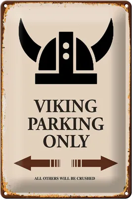 Produktbild von Blechschild Spruch 20x30cm Viking Parking only all others