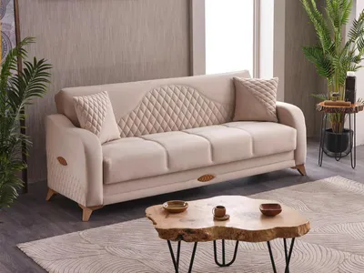 Immagine prodotto di Divano a tre posti Divano a 3 posti in tessuto Divano imbottito Divani beige
