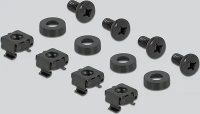 Produktbild von DeLOCK 66847, Kabelmanagementtafel, Schwarz, Metall, 1U, China, 25,4 cm (10 Zoll)