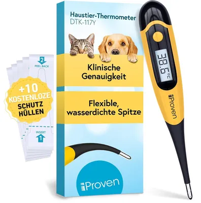 Productafbeelding van Koortsthermometer voor honden en katten - digitaal - 20 seconden - flexibele punt - waterdicht
