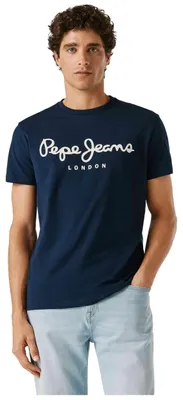 Produktbild von Stylisches Herren Kurzarm-T-Shirt Blau - Slim Fit & Nachhaltig