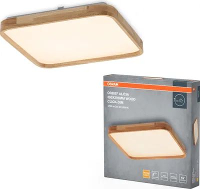 Obrázok produktu pre LED SVETLIDLO ORBIS ALICIA 395X395MM 24W 830 Click DIM WOOD LEDVANCE