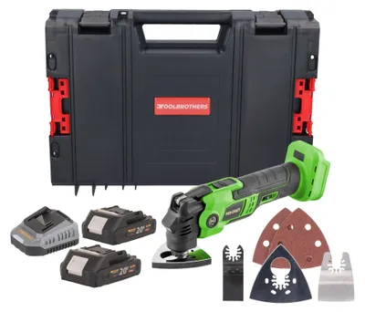 Produktbild von Procraft PMT22bb Akku Multifunktionswerkzeug 20 V Brushless + 2x Akku 2,0 Ah + Ladegerät + RHINO Toolcase
