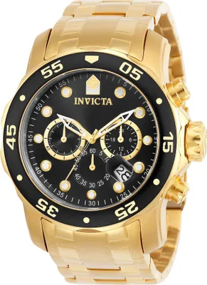 Zdjęcie produktu dla Invicta Pro Diver - SCUBA 0072 Zegarek Męski - Mechanizm Kwarcowy - Stal Nierdzewna z Czarną Tarcza - 48 mm