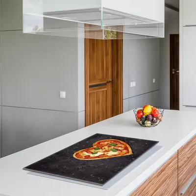Produktbild von Glasschutzplatte für den Herd 80x52 Herz