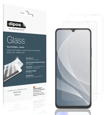 Produktbild von 2x Schutzfolie für Blackview Shark 6Kamera-Linse matt - Anti-Shock 9H Folie dipos Glass Kunststoffglas