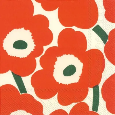 Produktbild von Servietten 33x33 cm - UNIKKO orange green