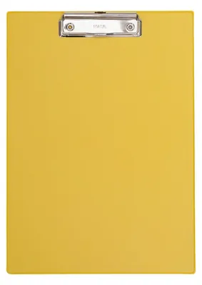 Produktbild von MAUL Klemmbrett A4 Hochformat Karton Folie gelb