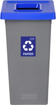 Image de Poubelle pour déchets triés Fit Bin gris 75 l, bleu - papier