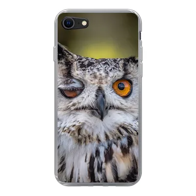 Produktbild von MuchoWow® Handyhülle Schutzhülle Hülle für iPhone SE 2022 Eule - Auge - Orange Silikon Softcase Handy Hülle - Schutzhülle