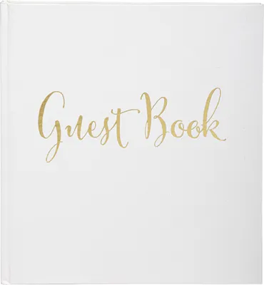Produktbild von Exacompta Gästebuch Englisch 21x19 cm Goldschnitt 140 Seiten Farbe: Weiß 47235Z