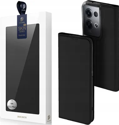 Image de Dux Ducis Skin Pro Case Oppo Reno 8 Pro Case with Card Wallet Flap Stand Black