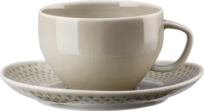 Produktbild von Rosenthal Junto Pearl Grey Teetasse mit Untertasse
