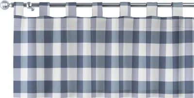 Produktbild von Dekoria Kurzgardine mit Schlaufen, weiss-dunkelblau kariert, 260 x 40 cm